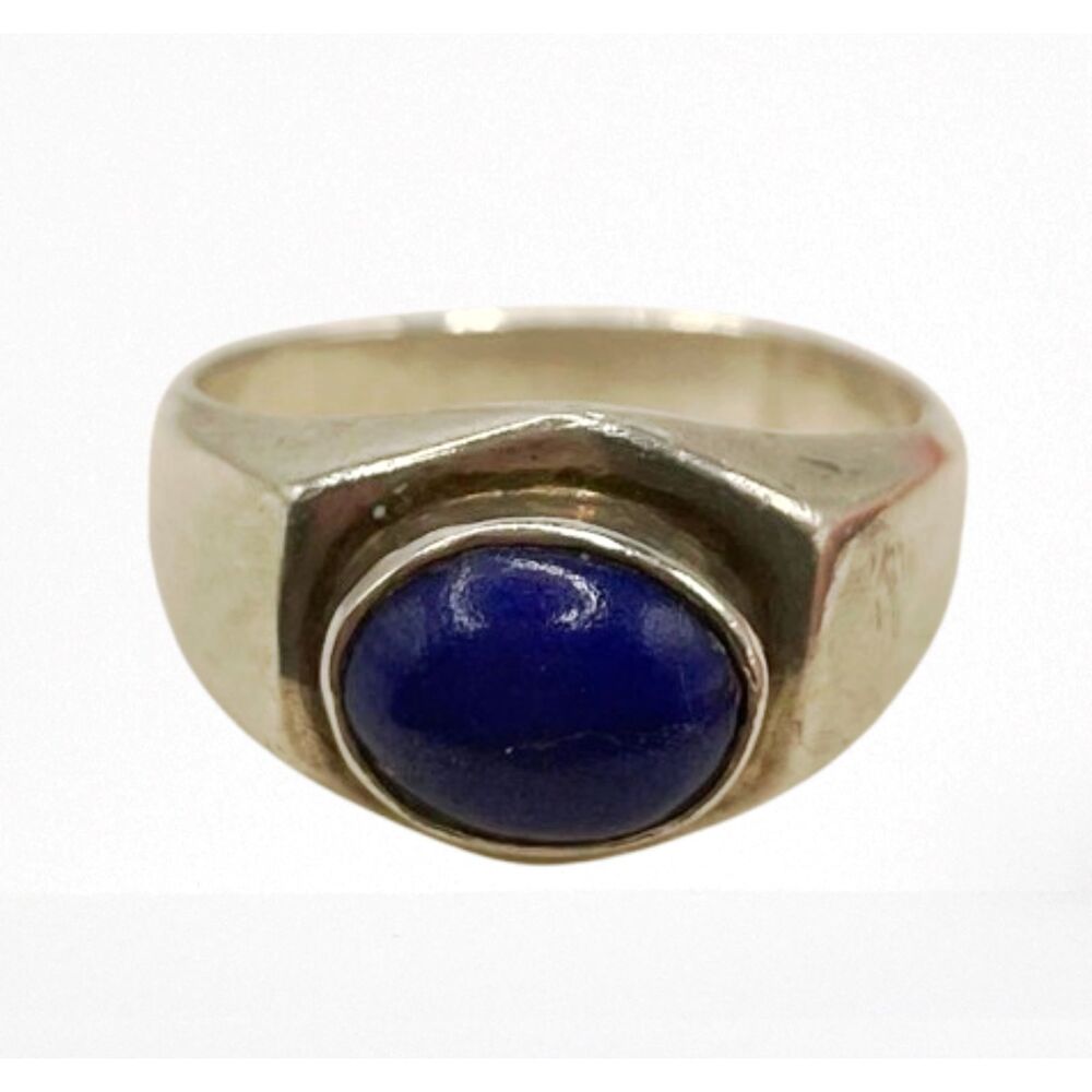 Vintage Sterling Silver Lapis Lazuli Ring 7.5"
